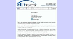 Desktop Screenshot of mdtaxes.ca